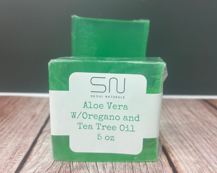 Aloe Vera with Oregano and Tea Tree Oil Soap, K Beauty, 5 oz
