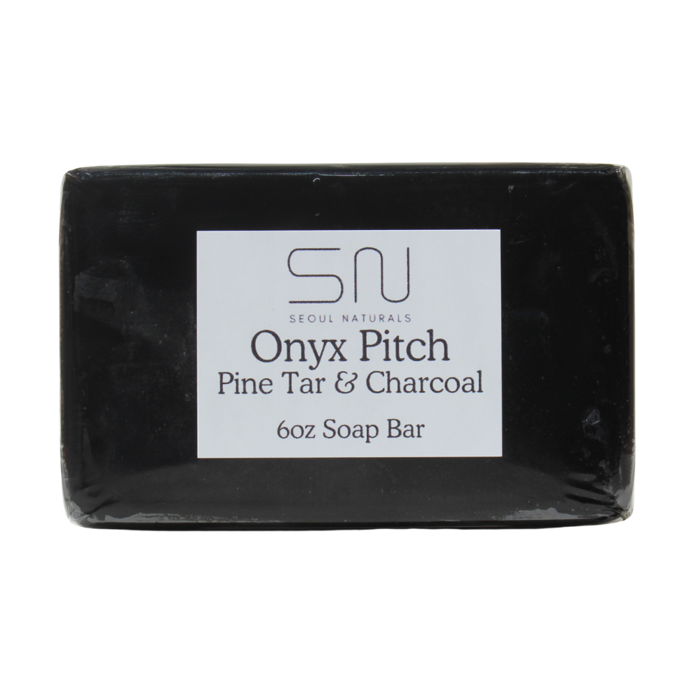 Seoul Naturals Onyx Pitch Pine Tar & Charcoal Soap, K Beauty, 6 oz