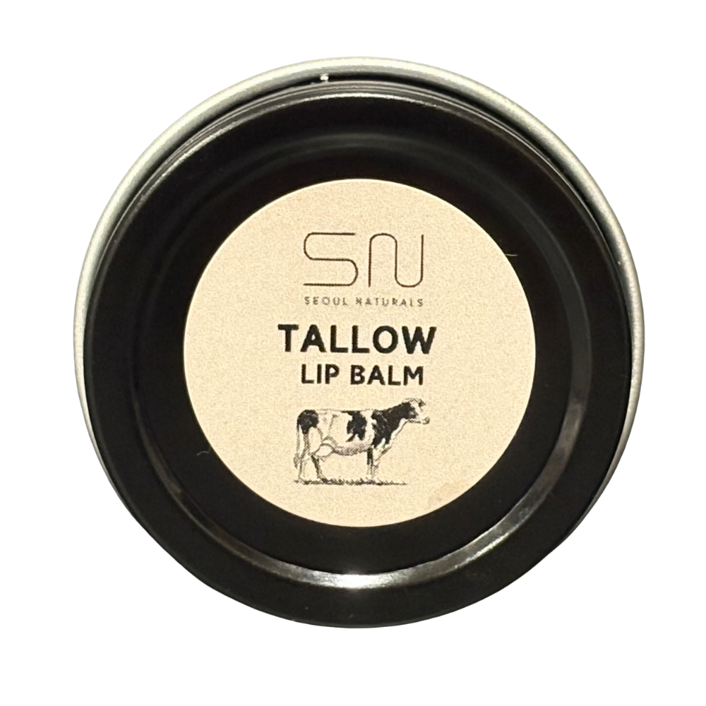 Seoul Naturals Tallow Lip Balm, Vanilla Scented, k beauty, 0.5 oz tin