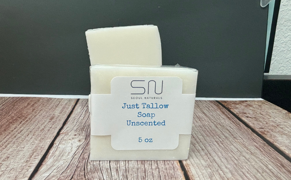 Just Tallow Unscented Soap, K Beauty, 5oz