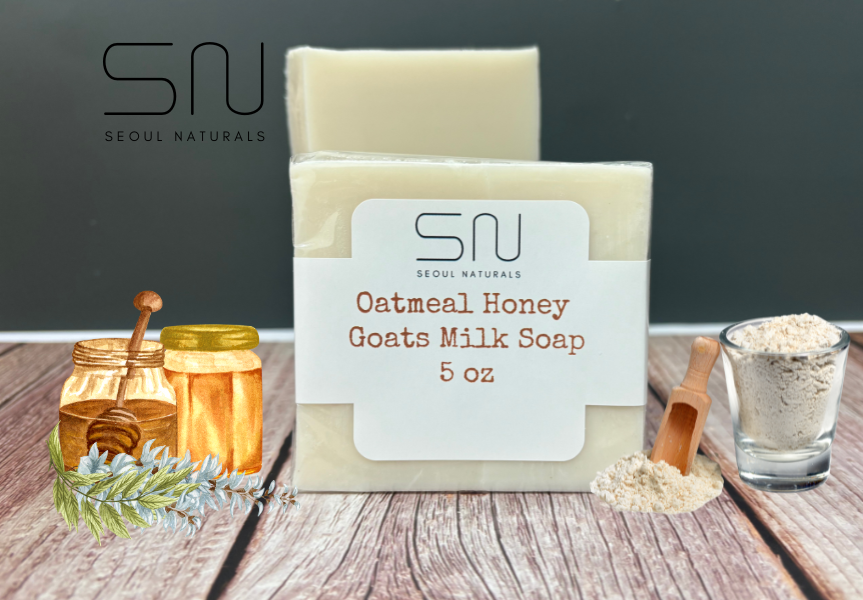 Oatmeal Honey Goats Milk Soap, K Beauty, 5oz