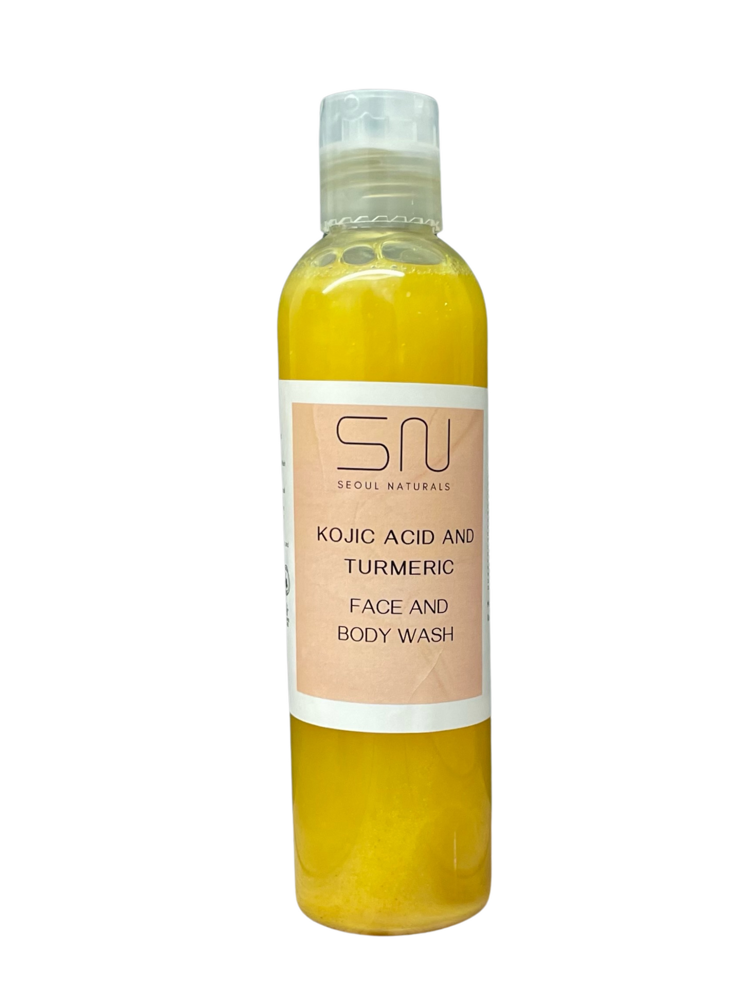 Kojic Acid and Turmeric Face and Body Wash, Brightening, Revitalizing, Hydrating, Natural, K Beauty