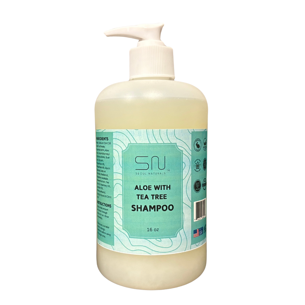 Aloe Vera with Tea Tree Shampoo, 100% Natural, K Beauty, 16 fl oz
