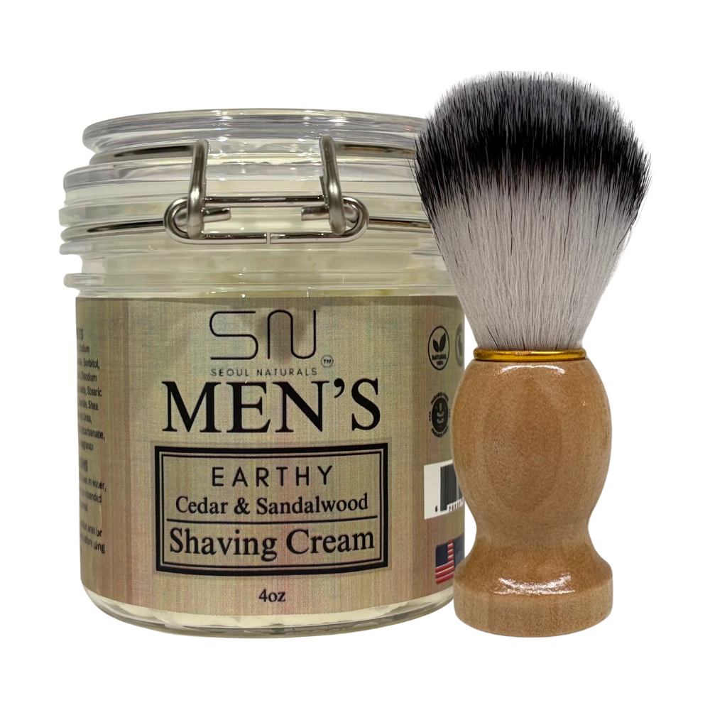 Shaving Cream with Barber Brush, K Beauty, 4 oz