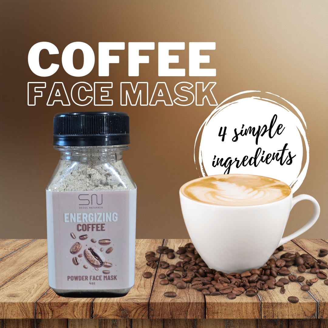Seoul Naturals Coffee Face Mask Powder, 100% Natural Ingredients, K Beauty, 4fl oz