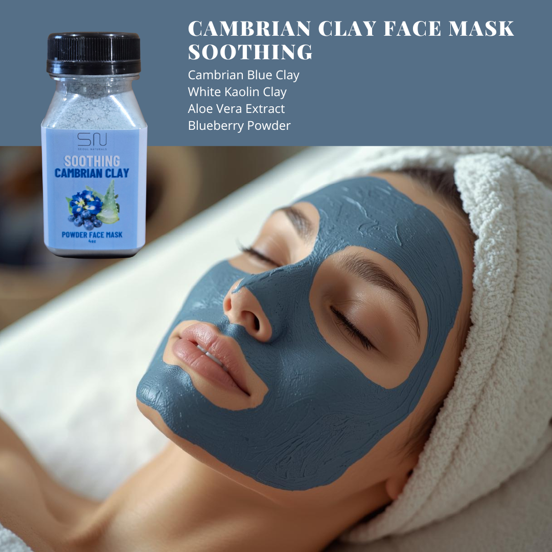 Seoul Naturals Cambrian Clay Face Mask Powder, 100% Natural Ingredients, k beauty, 4fl oz