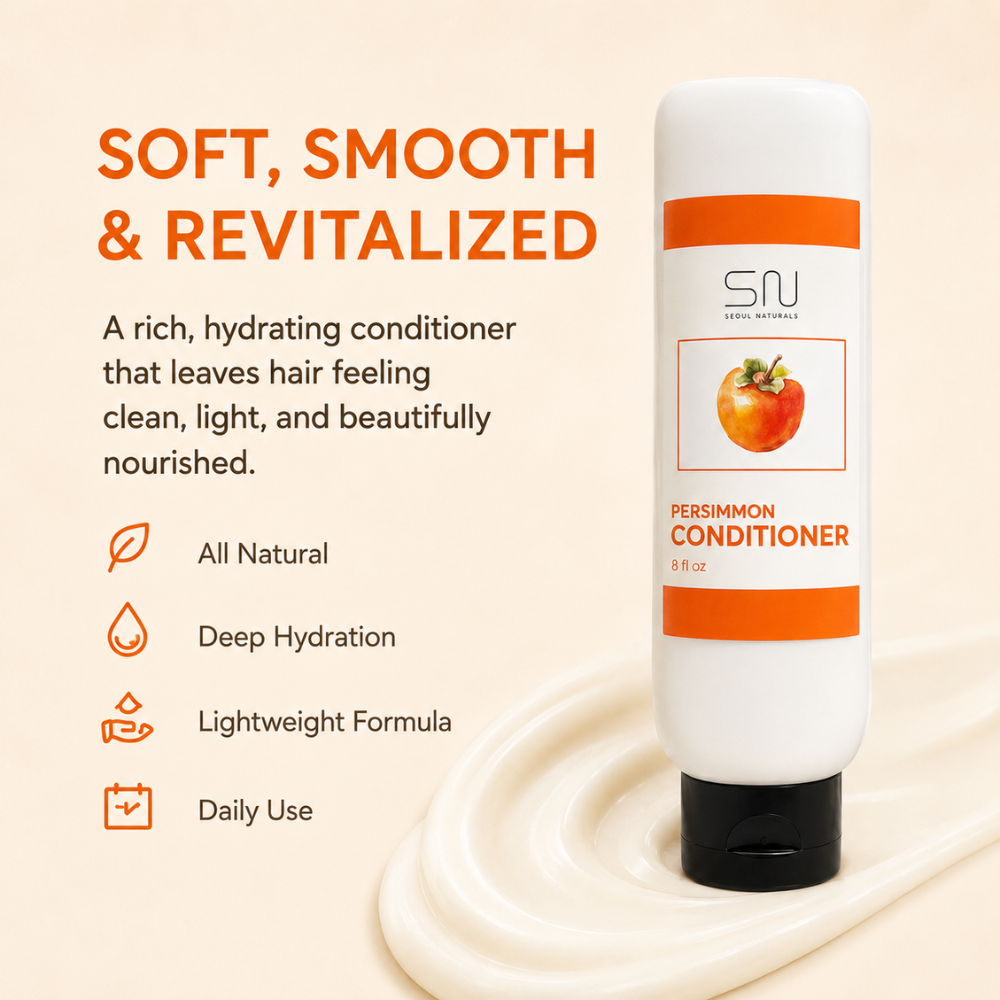 Seoul Naturals Persimmon Conditioner, Deodorizing and Nonenal Odor Eliminating, Deeply Nourishing, k beauty inspired, 8 fl oz