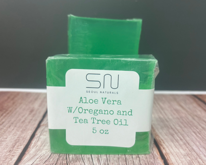 Aloe Vera with Oregano and Tea Tree Oil Soap, K Beauty, 5 oz