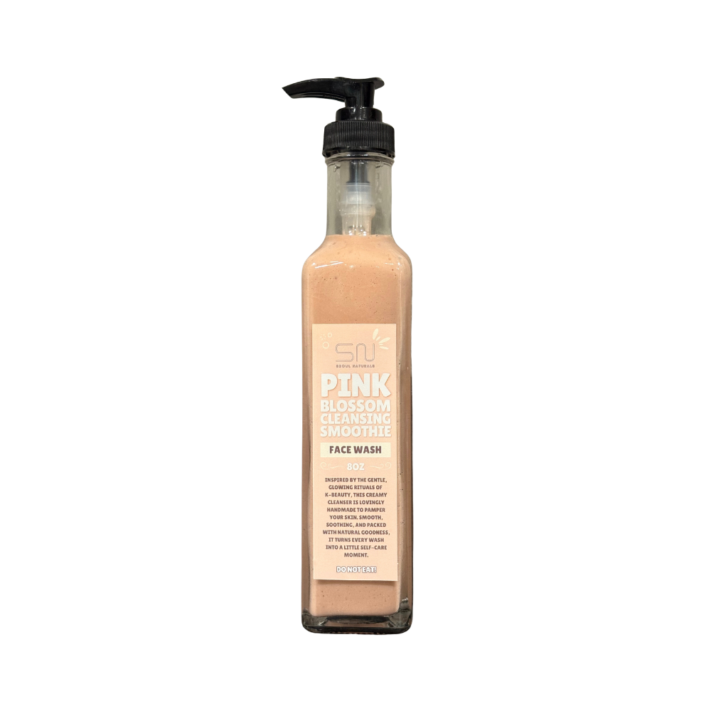 Seoul Naturals Pink Blossom Cleansing Smoothie Face Wash, k beauty inspired, 8oz