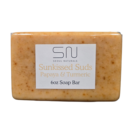 Seoul Naturals Sunkissed Suds Papaya Soap with Turmeric, k beauty, 6 oz