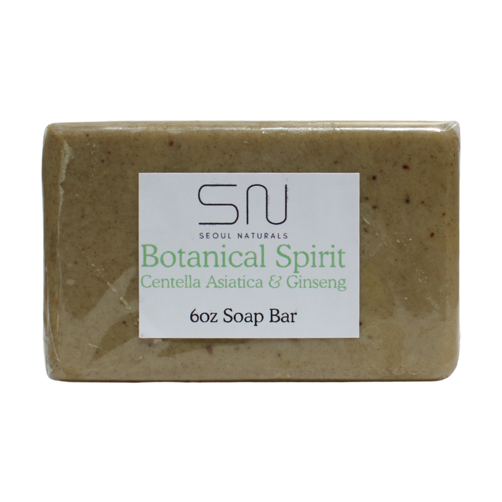 Seoul Naturals Botanical Spirit Centella Asiatica & Ginseng Soap, K Beauty, 6 oz