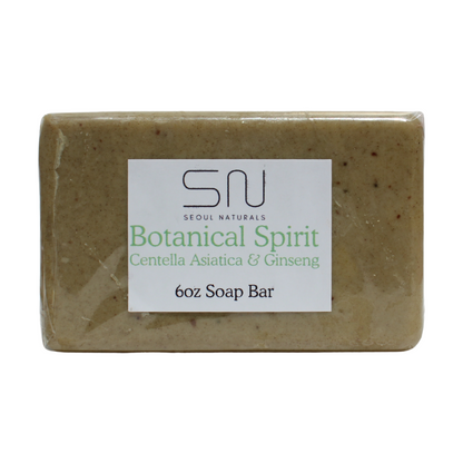 Seoul Naturals Botanical Spirit Centella Asiatica & Ginseng Soap, K Beauty, 6 oz