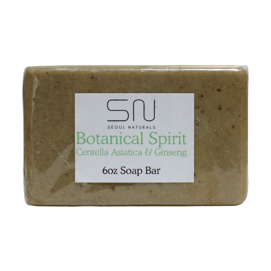 Seoul Naturals Botanical Spirit Centella Asiatica & Ginseng Soap, K Beauty, 6 oz