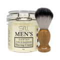 Seoul Naturals Men's Shaving Cream with Barber Brush, k beauty, 6 oz