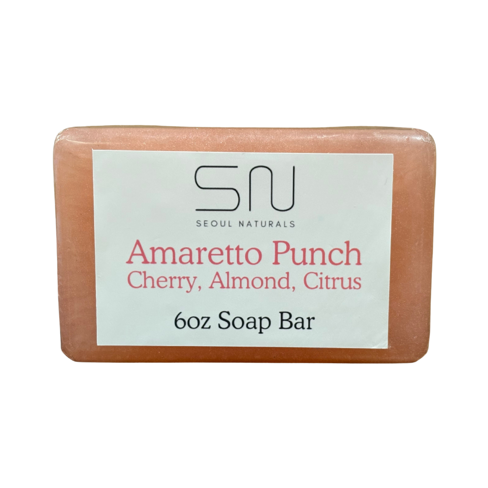 Seoul Naturals Amaretto Punch Soap Bar, Almond Cherry Citrus, k beauty, 6 oz