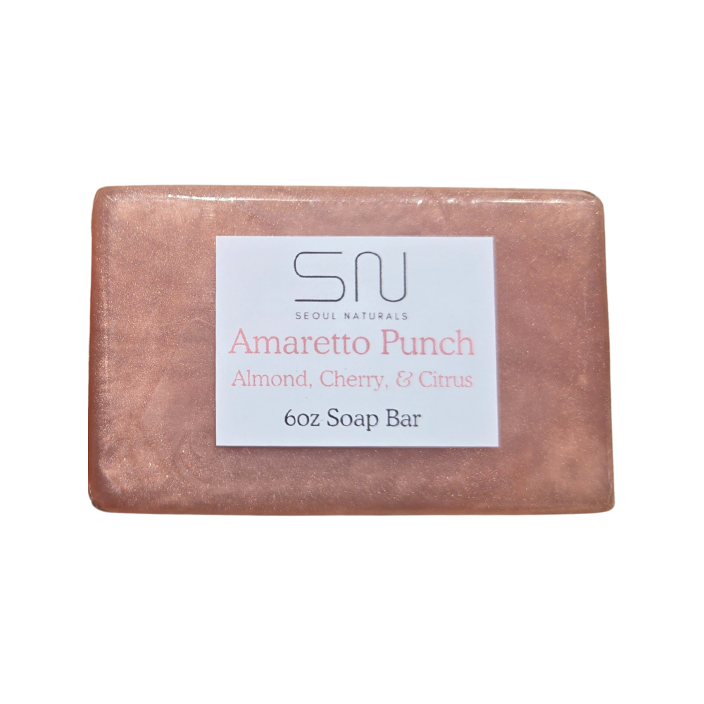 Seoul Naturals Amaretto Punch Soap Bar, Almond Cherry Citrus, k beauty, 6 oz