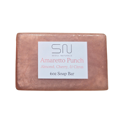 Seoul Naturals Amaretto Punch Soap Bar, Almond Cherry Citrus, k beauty, 6 oz
