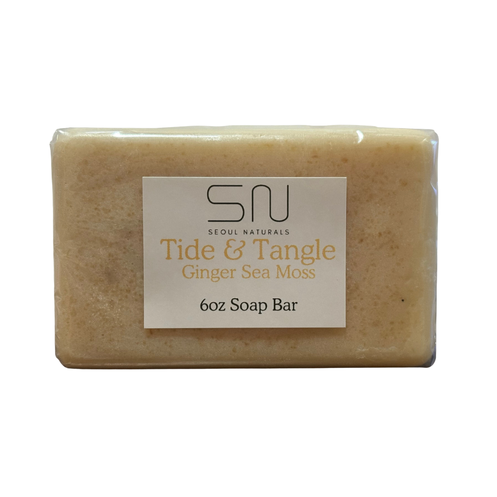 Seoul Naturals Tide & Tangle Sea Moss Soap with Raw Honey and Ginger, k beauty, 6 oz