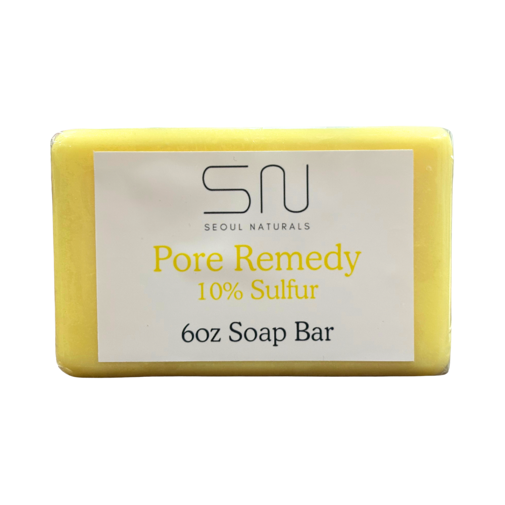 Seoul Naturals Pore Remedy, 10% Sulfur Soap with Lemongrass and Tea Tree Oil, k beauty, 6oz