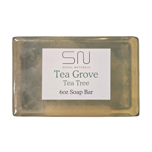 Seoul Naturals Tea Grove Tea Tree Soap Bar, Natural Olive Oil Base, k beauty, 6 oz, Deep Cleansing