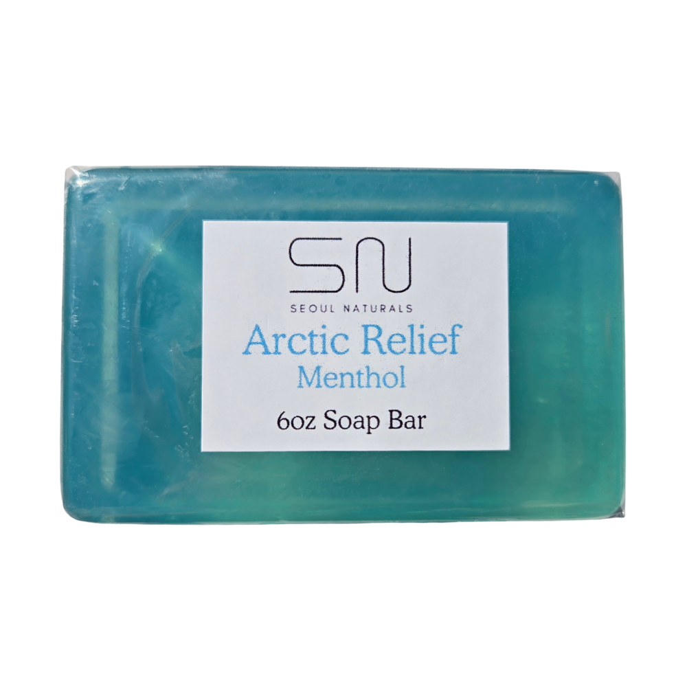 Seoul Naturals Arctic Relief Menthol Soap with Wintergreen and Arnica Oil, k beauty, 6 oz