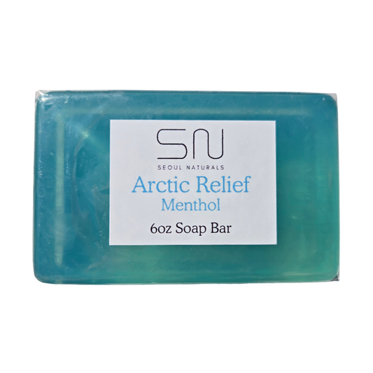 Seoul Naturals Arctic Relief Menthol Soap with Wintergreen and Arnica Oil, k beauty, 6 oz