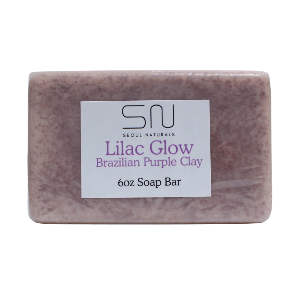 Lilac Glow, Brazilian Purple Clay Soap with Rice Starch, K Beauty, 6 oz