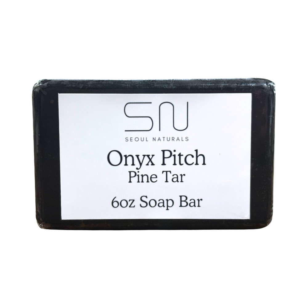 Seoul Naturals Onyx Pitch Pine Tar & Charcoal Soap, K Beauty, 6 oz