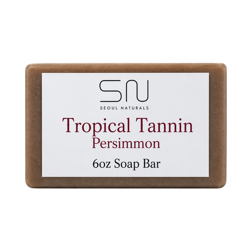 Seoul Naturals Tropical Tannin Persimmon Soap Bar, Piña Colada Scented, Nonenal Odor Neutralizer, k beauty, 6 oz