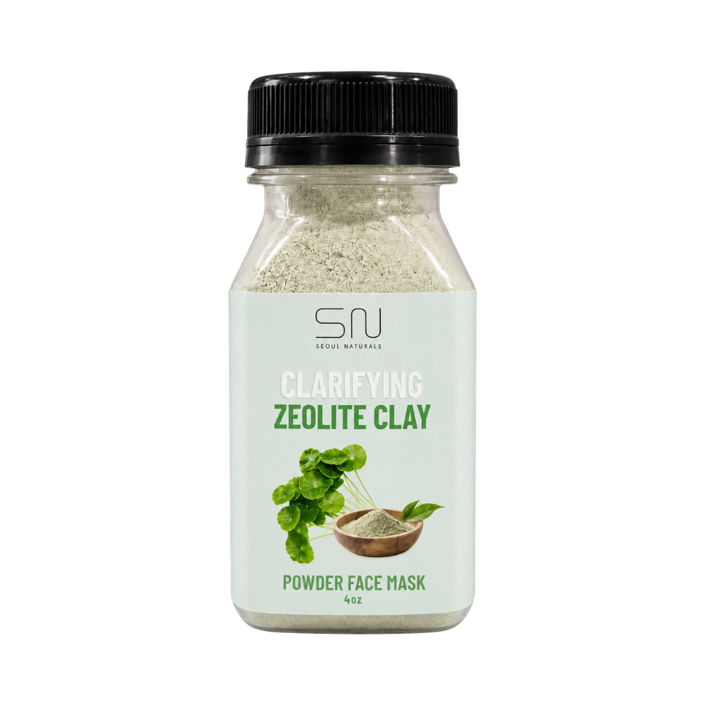 Seoul Naturals Zeolite Clay Face Mask Powder, 100% Natural Ingredients, K Beauty, 4fl oz