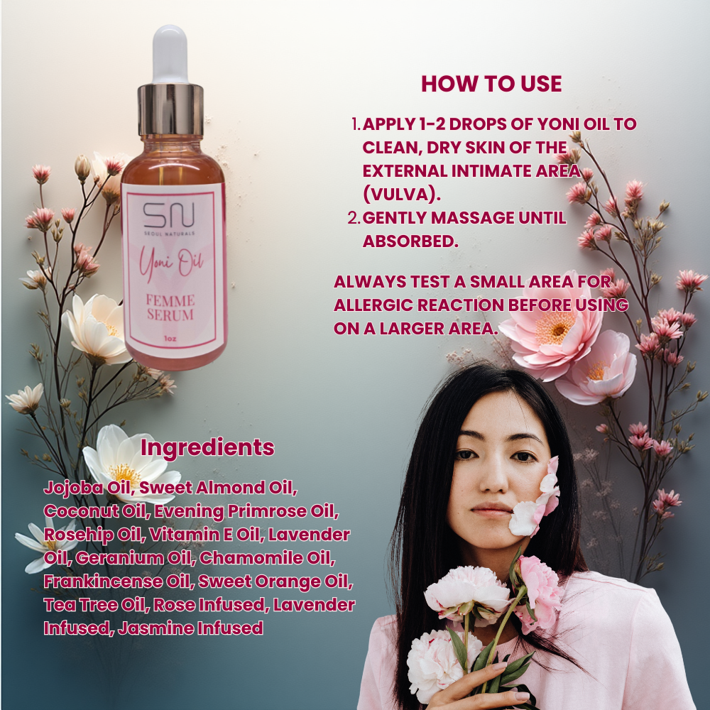 Yoni Oil with Floral Infusions, K Beauty, Unscented, 1 fl oz