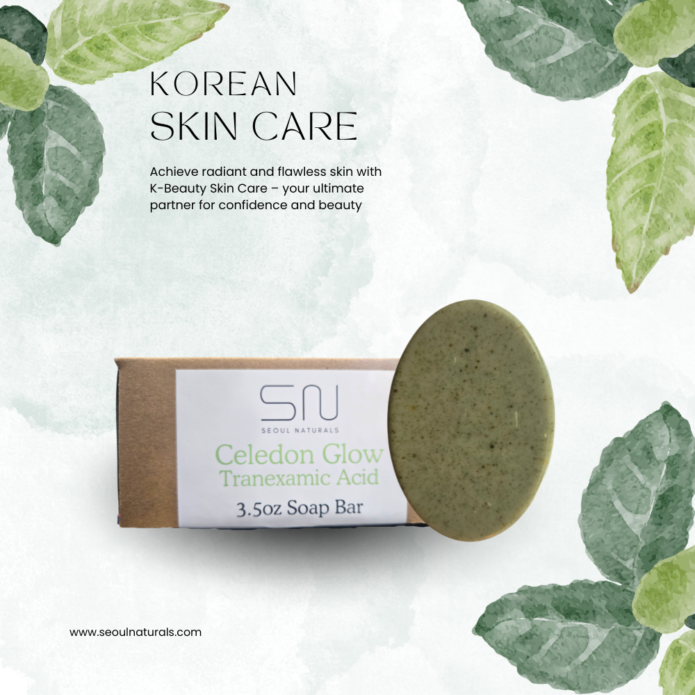 Tranexamic Kojic Acid Soap - Niacinamide & Spirulina - K-Beauty Inspired - 3.5 oz