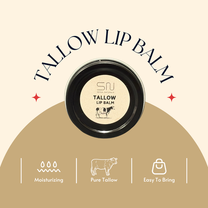 Seoul Naturals Tallow Lip Balm, Vanilla Scented, k beauty, 0.5 oz tin