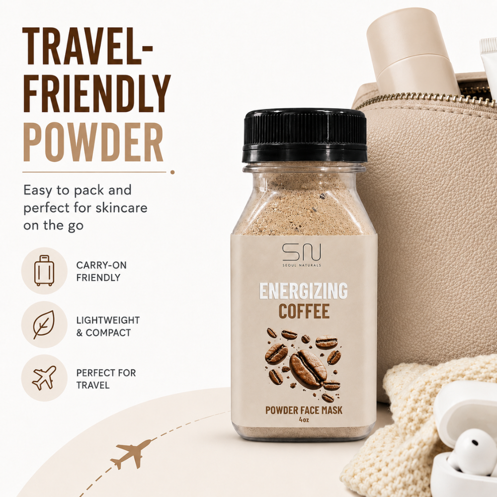 Seoul Naturals Coffee Face Mask Powder, 100% Natural Ingredients, K Beauty, 4fl oz