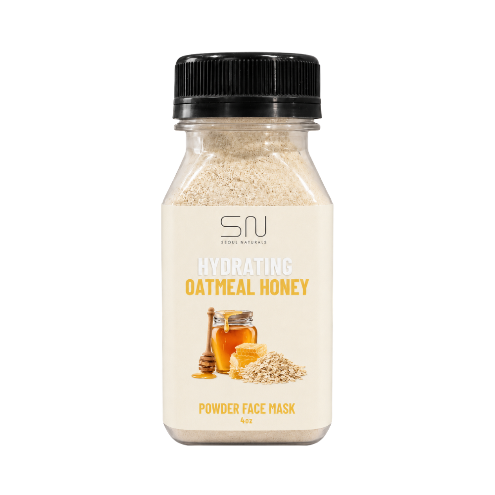 Seoul Naturals Oatmeal Honey Face Mask Powder, 100% Natural Ingredients, K Beauty, 4fl oz
