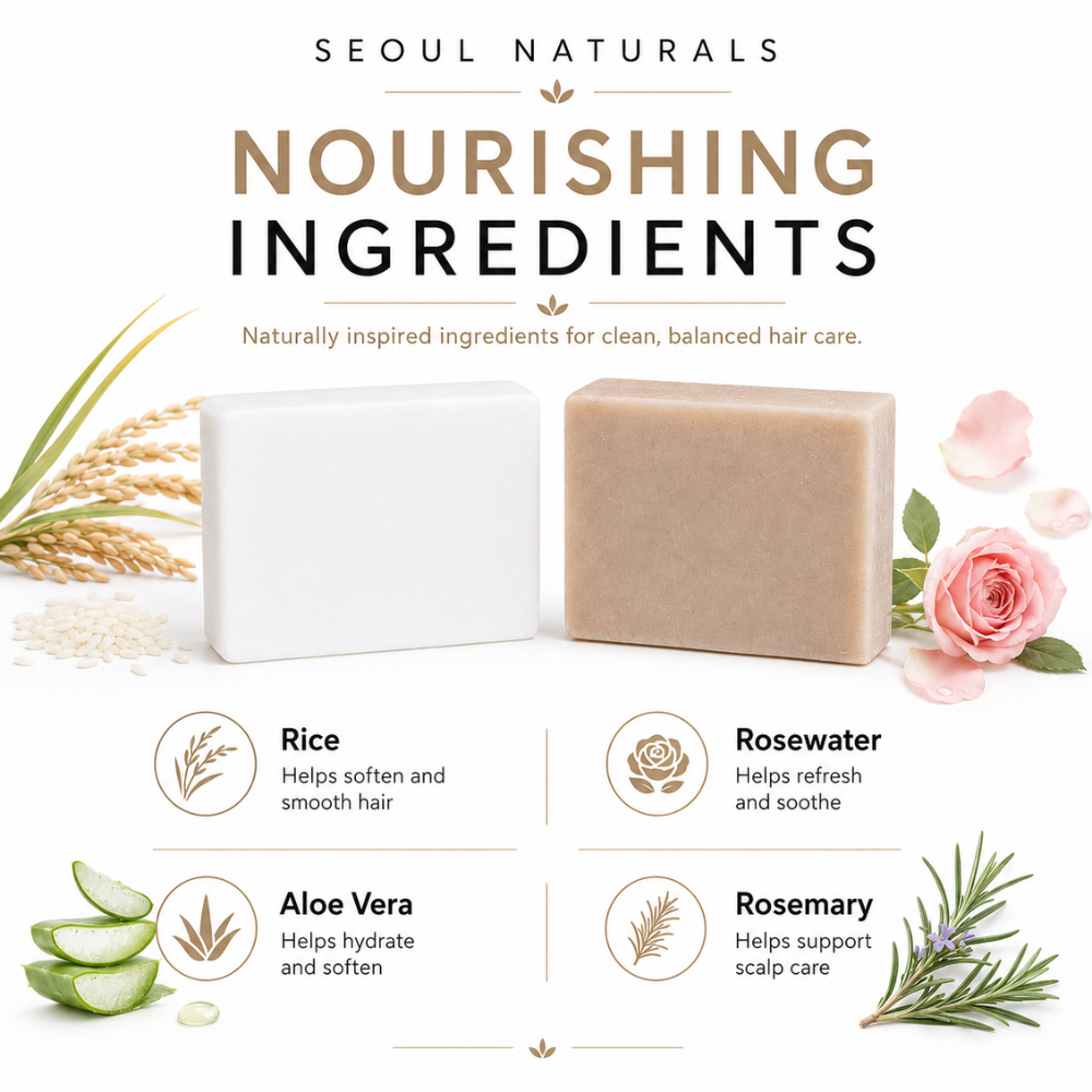 Seoul Naturals Rice Shampoo and Conditioner Set, Solid Shampoo & Conditioner Bar, Wooden Soap Saver Included Active Listed on May 28, 2026