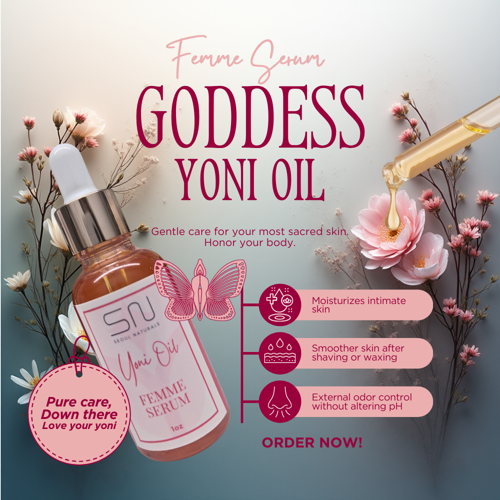 Yoni Oil with Floral Infusions, K Beauty, Unscented, 1 fl oz