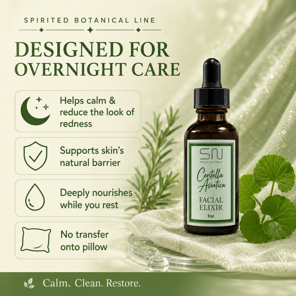Seoul Naturals Facial Elixir with Centella Asiatica, K Beauty, 1 fl oz