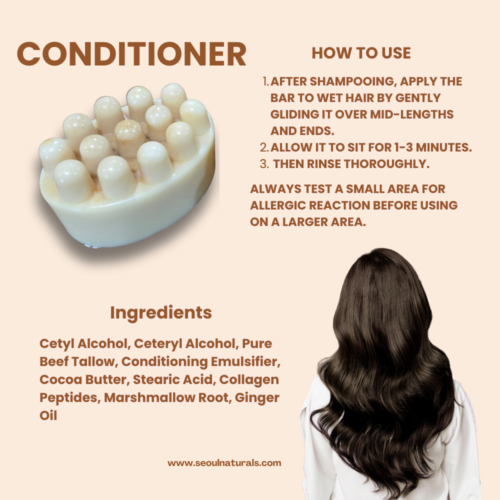 Tallow Conditioner Bar, 100% Natural, K Beauty, 5 oz