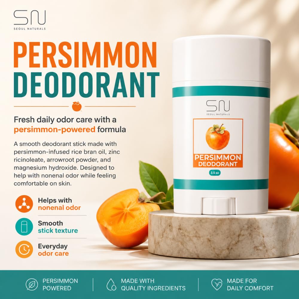 Seoul Naturals Persimmon Deodorant, k beauty, 2.65 oz