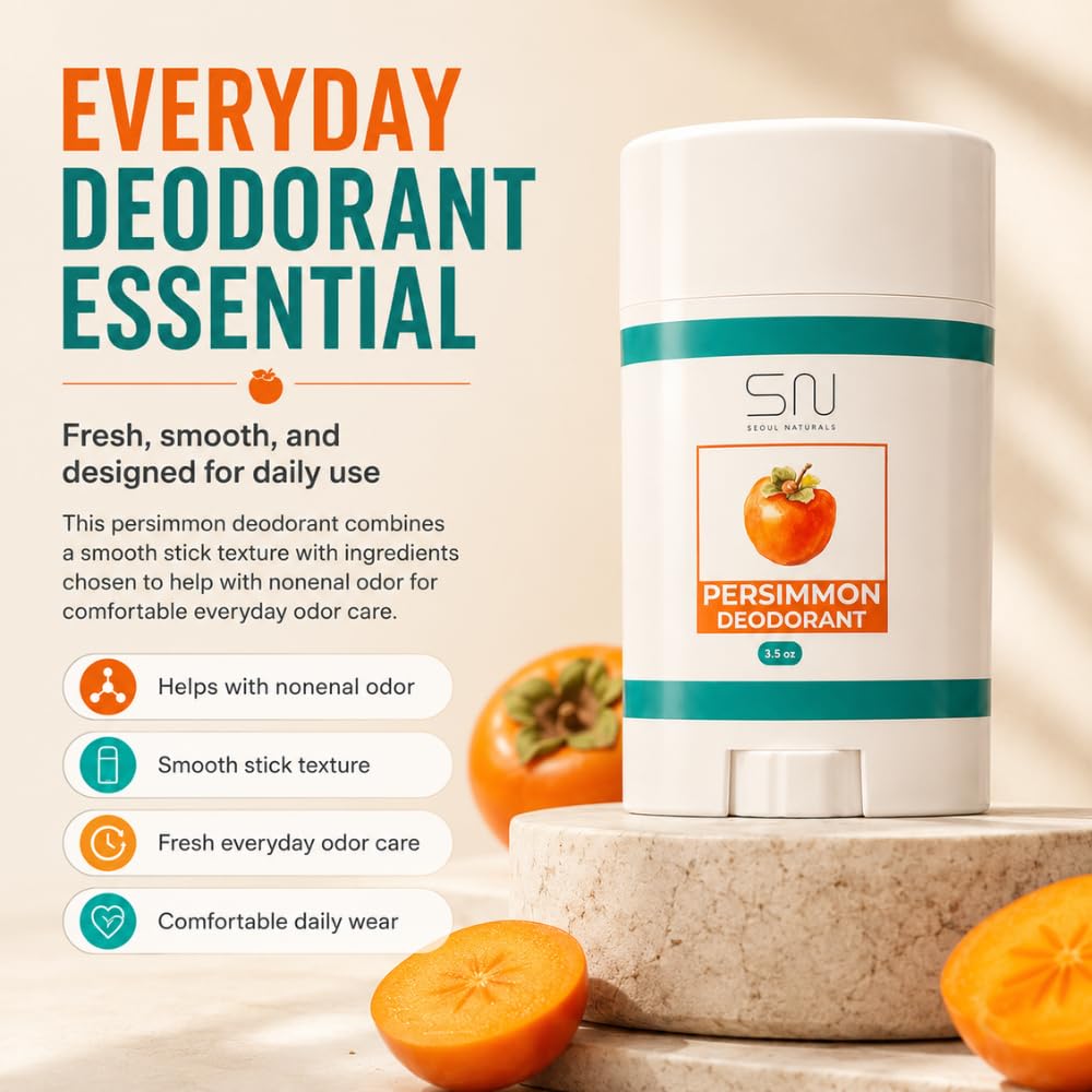 Seoul Naturals Persimmon Deodorant, k beauty, 2.65 oz