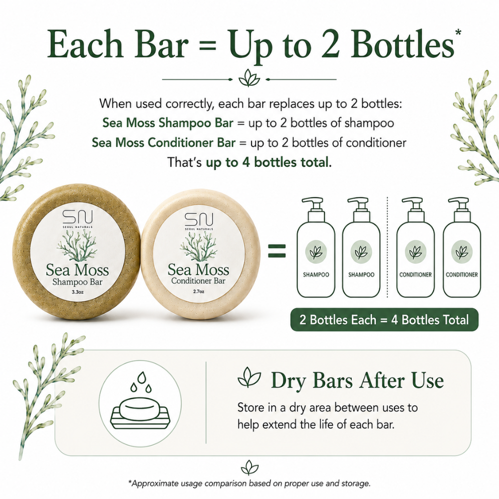 Limited Edition Sea Moss Shampoo & Conditioner Bar Set