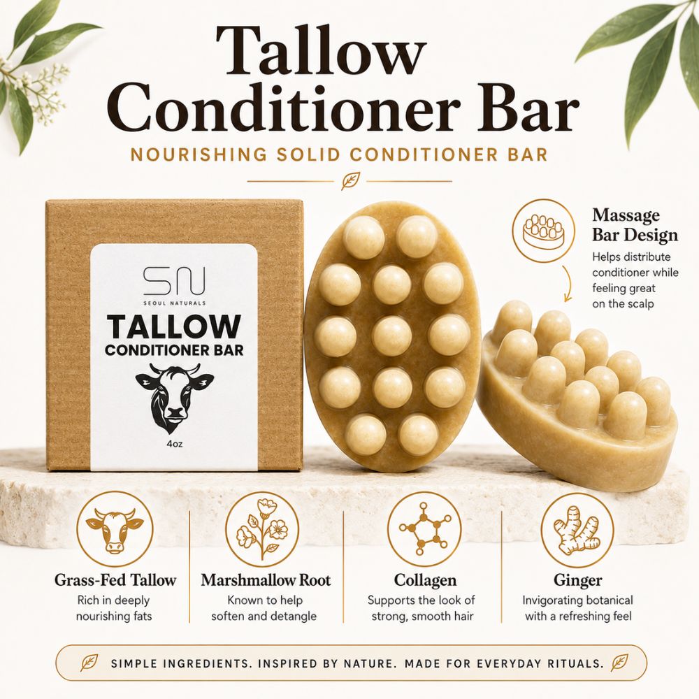 Tallow Conditioner Bar, 100% Natural, K Beauty, 5 oz