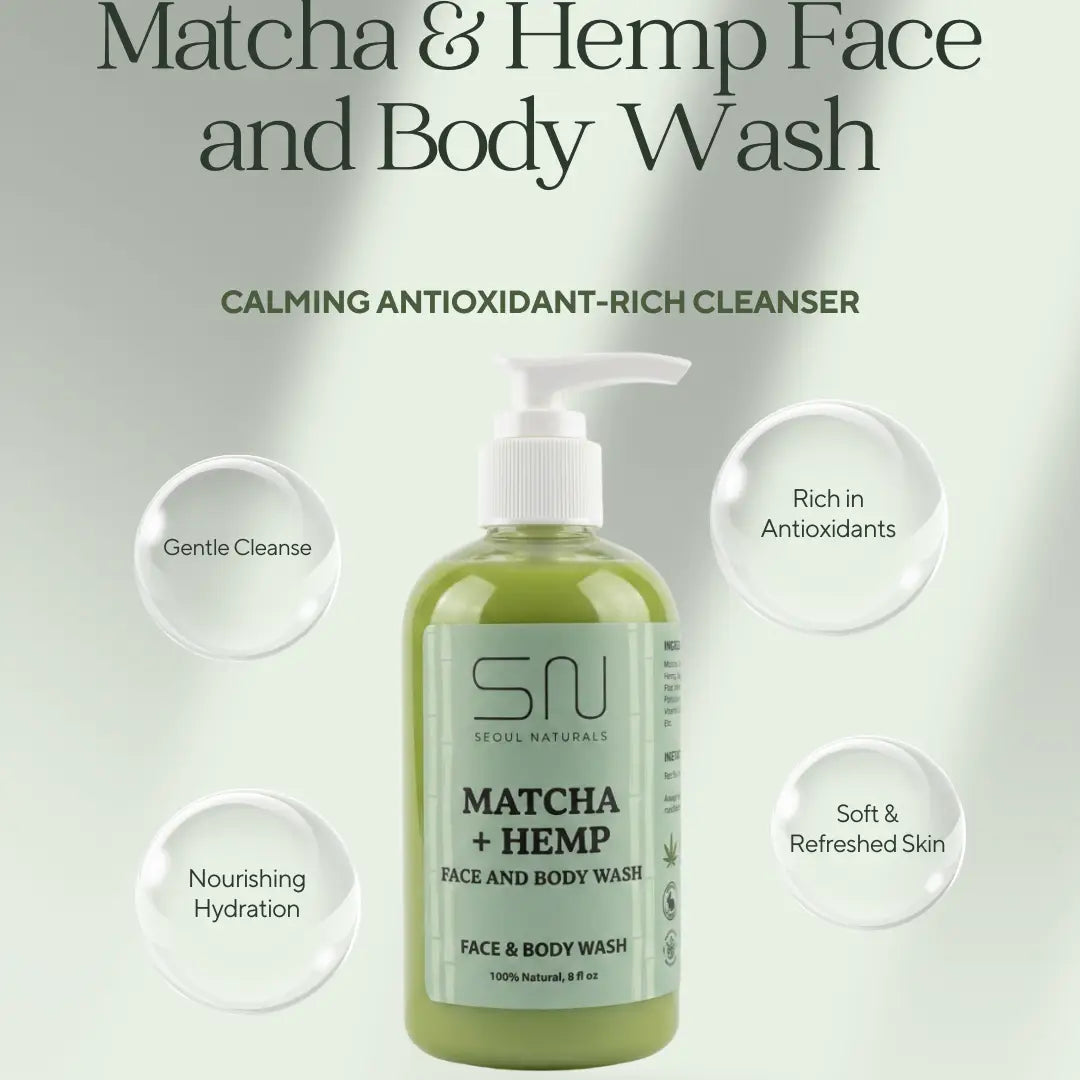 Matcha Hemp Face & Body Wash