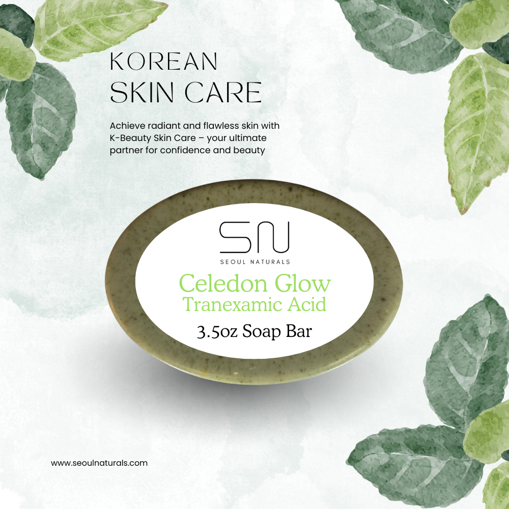 Tranexamic Kojic Acid Soap - Niacinamide & Spirulina - K-Beauty Inspired - 3.5 oz