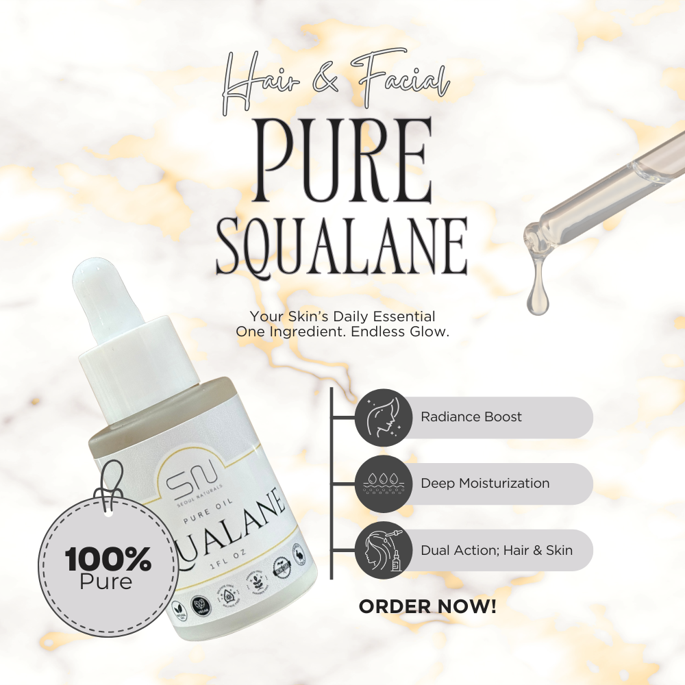 100% Pure Squalane Oil for Face, Hair & Skin, 1fl oz