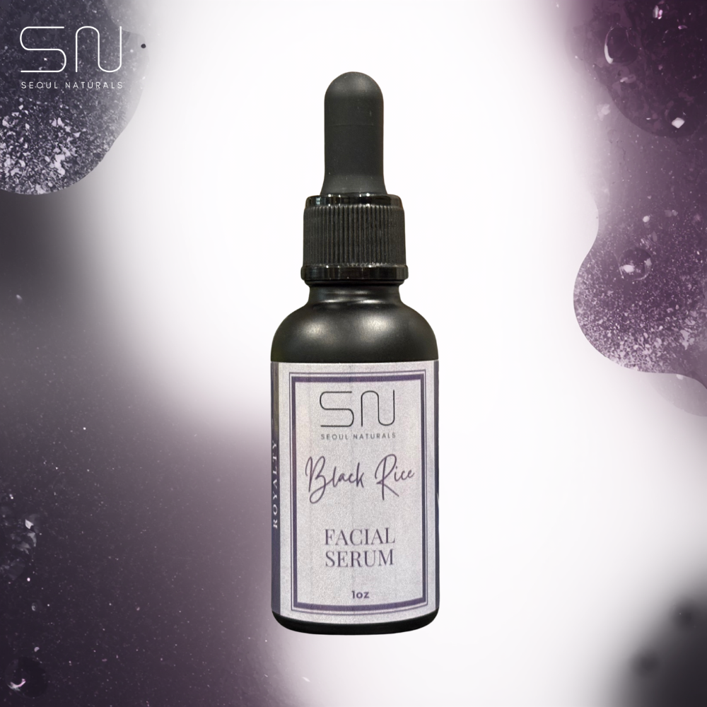 Seoul Naturals Royalty Black Rice Serum, Exfoliating Facial Serum, K Beauty, 1 oz