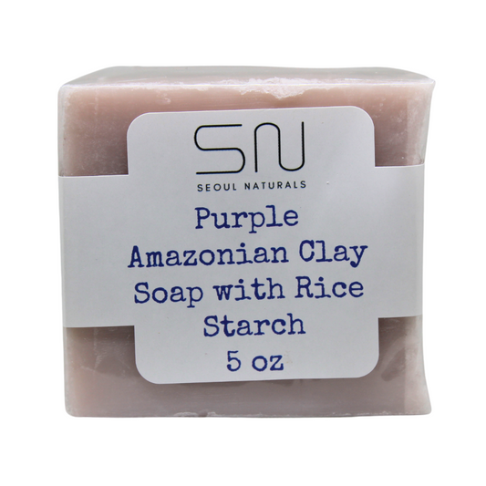 Purple Amazonian Clay Soap with Rice Starch, K Beauty, 5 oz