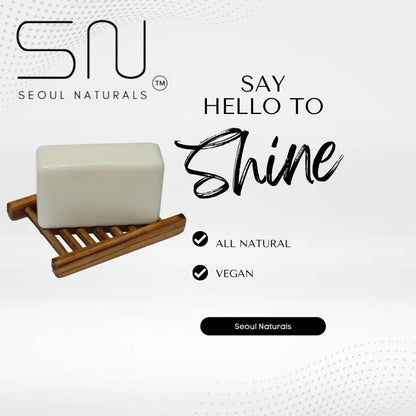 Seoul Naturals Rice Shampoo Bar with Rosemary and Aloe, Natural Solid Shampoo for Hair Growth & Scalp Care, Free Wooden Soap Saver Included, K Beauty, 6oz