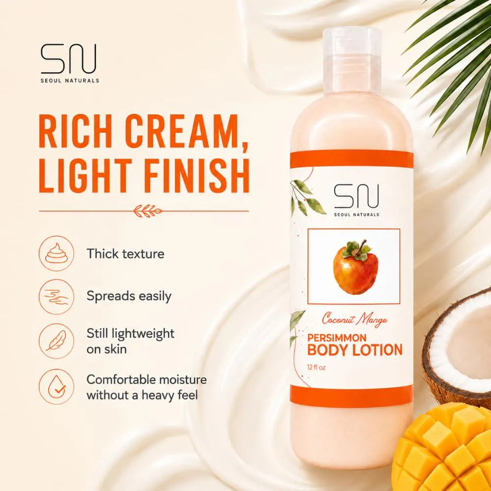 Persimmon Body Lotion, Coconut Mango, Nonenal Odor Eliminating,12 fl oz